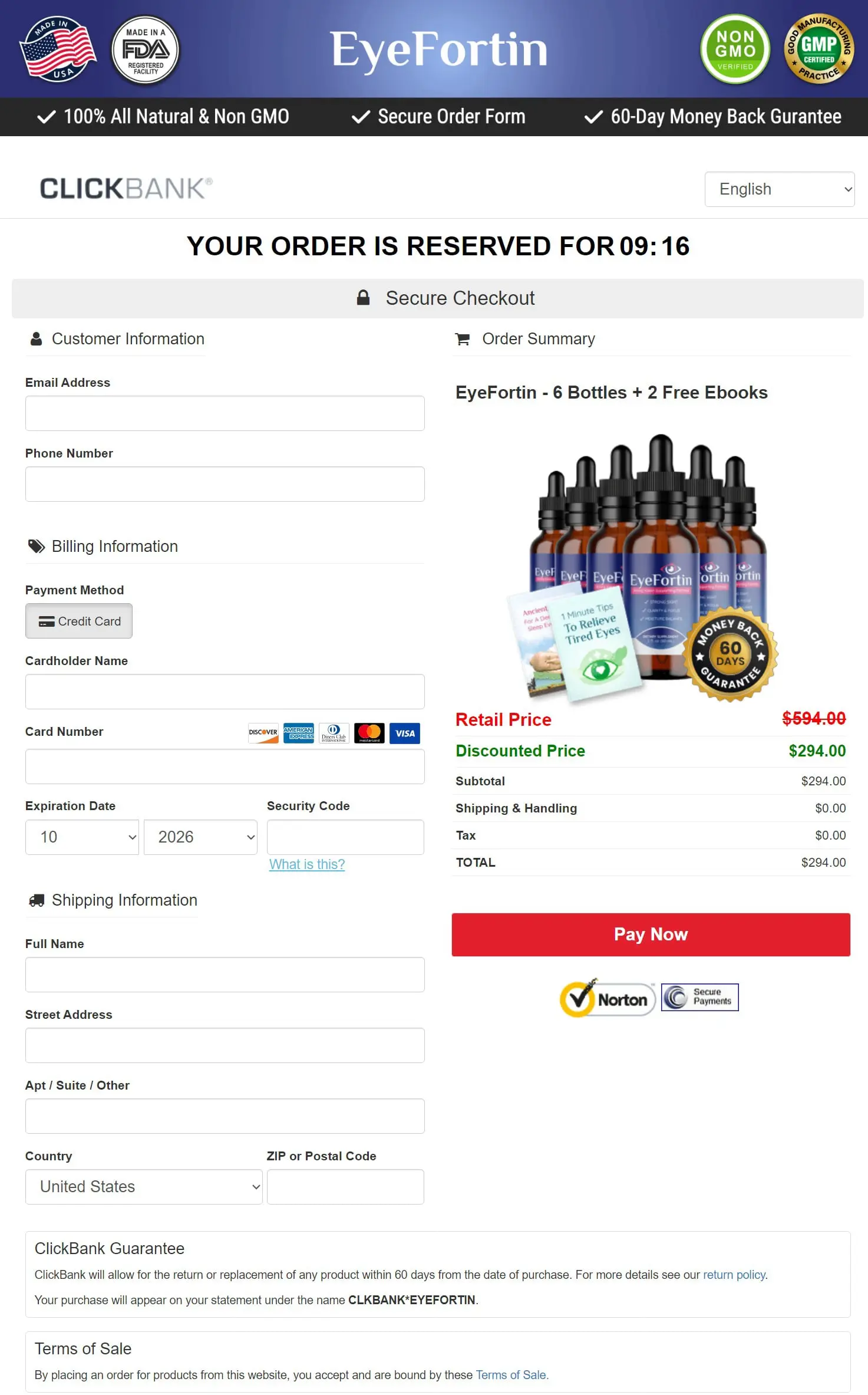 EyeFortin Checkout